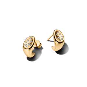 Pandora Organically Shaped Stone-Set Stud Earrings