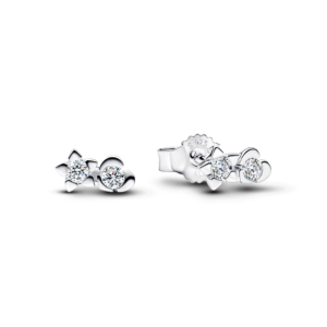 Pandora Talisman Sterling Silver Lab-Grown Diamond Heart & Star Stud Earrings